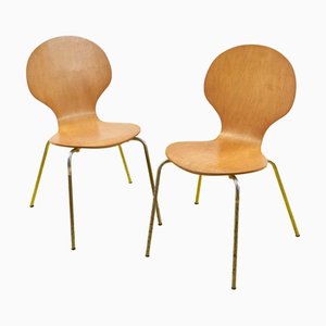 Vintage Wooden Chairs, Set of 2