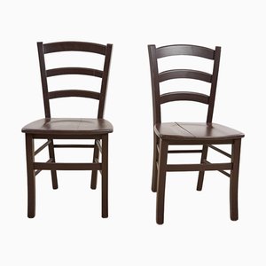 Sillas de madera esmaltada. Juego de 2