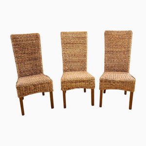 Wicker Chairs, 1970s, Set of 3