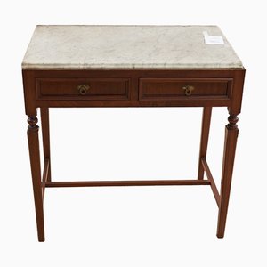 Scrivania vintage con ripiano in marmo