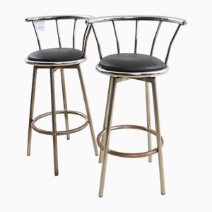 Chrome Stools, 1970s, Set of 2