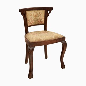 Chair with Fine Damask Floral Pattern Lining
