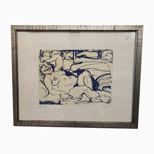Singer, Lithograph, Framed