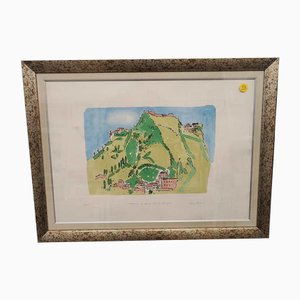 Orfeo Tamburi, Watercolor, Framed