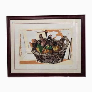 Renato Guttuso, Watercolor, Framed