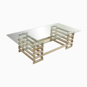 Table Basse Design avec Base Chromée