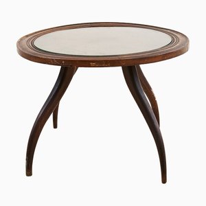 Tisch aus Holz & Glas von Gaetano Borsani