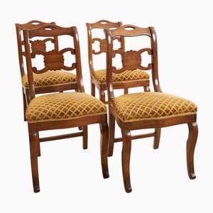 Antique Carlo X Chairs, 1800s, Set of 4