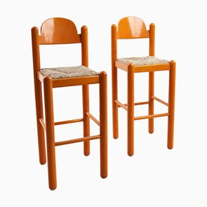 Tabourets Vintage en Bois, Set de 2
