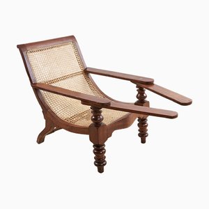 Fauteuil de Cheminée de Style Colonial en Paille de Vienne