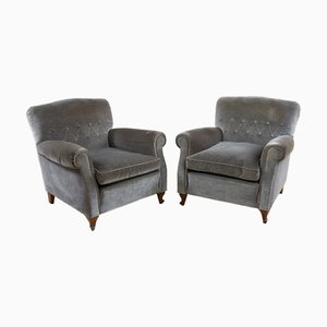 Set of Vintage Velvet Lounge Chairs