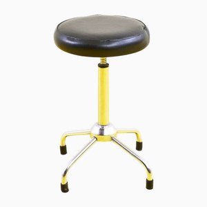 Industrial Stool with Padded Seat, 1970s
