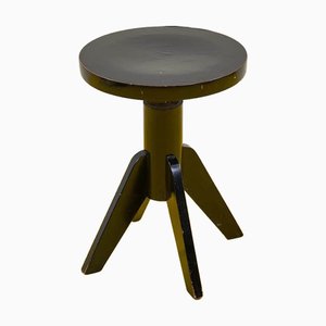 Screw Hocker aus schwarz lackiertem Holz