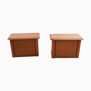 Moderne Nachttische aus Holz, 2er Set