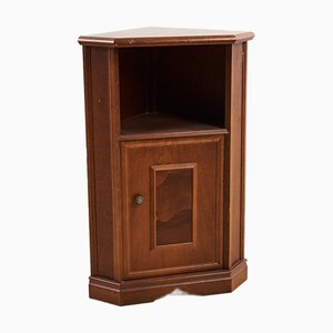 Vintage Corner Bedside Table in Wood