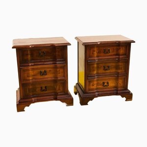 Antique Style Wooden Bedside Tables, Set of 2