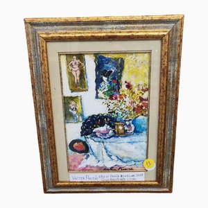 Walter Piacesi, Untitled, Oil on Panel, Framed