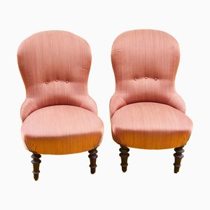 Set of Lounge Chairs in Fabric, 1940s