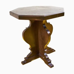 Octagonal Wooden Coffee Table, 1930s