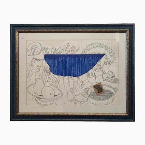 Concetto Pozzati, Untitled, Lithograph, Framed