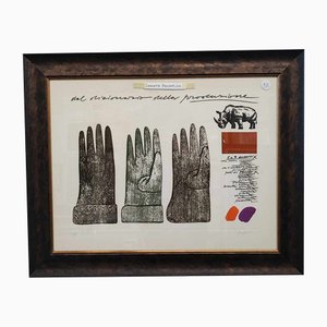 Concetto Pozzati, Untitled, Lithograph, Framed