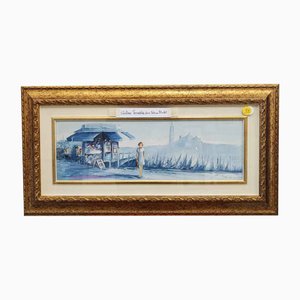 Giuliano Trombini, Öl auf Leinwand
