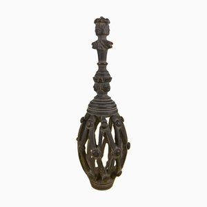 Pinacle Antique en Bois Sculpté