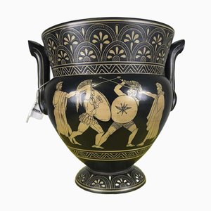 Giachetti Ceramic Vase with Mythological Figures of the Olympic Games