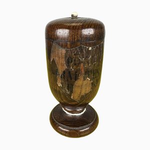 Antikes Apothekenglas aus Holz