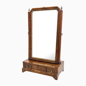 Georgian Walnut Dressing Table Mirror, 1720s