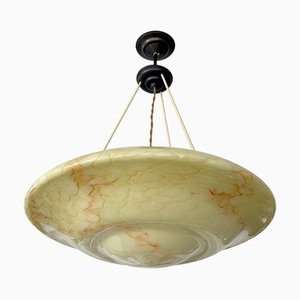 Lampe à Suspension Art Déco en Verre, 1930s