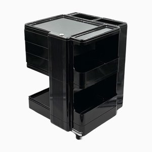 Glänzend Schwarzer Organizer Trolley Superstile von Neolt, 1970er