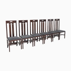 Ingram Chairs by Charles Rennie Mackintosh for Cassina, 1980s, Set of 6