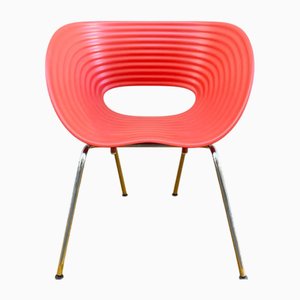 Sedie Tom Vac con sedile in polipropilene e base cromata di Ron Arad per Vitra, 1997