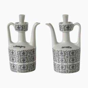 Mid-Century Porcelain Oil and Cruet Set, 1960s, Set of 2