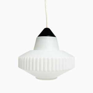 Plafonnier en Verre Opalin par Louis Kalff pour Philips, 1950s