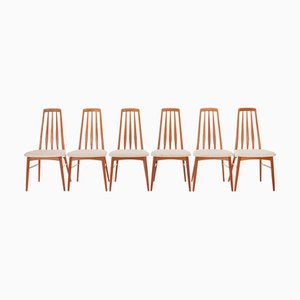 Sillas de comedor Eva vintage de Niels Koefoed para Koefoeds Hornslet, años 60. Juego de 6