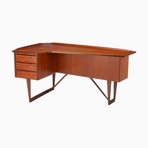 Freestanding Boomerang Writing Desk by Peter Løvig Nielsen for Løvig, 1960s