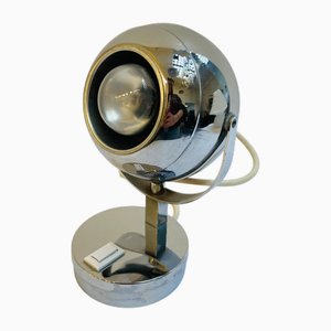 Vintage Space Age Chrome-Plated Ball Lamp, 1970s