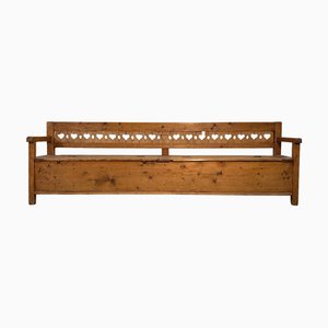 Herzförmige Truhe aus Tannenholz, 19. Jh.