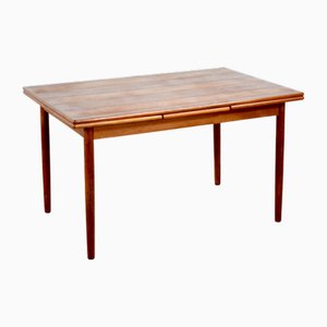 Table de Salle à Manger Extensible Mid-Century en Teck, Danemark, 1960s