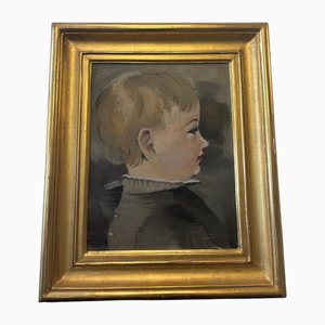 Lois Pregartbauer, Child Portrait by Lois Pregartbauer, 1950s, Wood, Framed