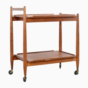Carrello da cocktail Mid-Century moderno in teak di White & Newton