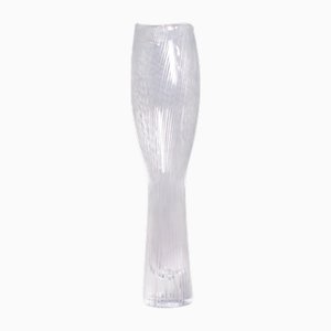 Vaso Kantarelli a righe in cristallo di Tapio per Iittala, 1954