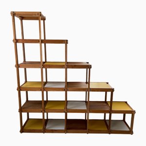 Étagère Bauhaus Jaune Blanc de Maison Regain, 1970s