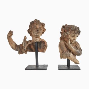 Italian Terracotta Children Sculptures, Late 1800s, Set of 2