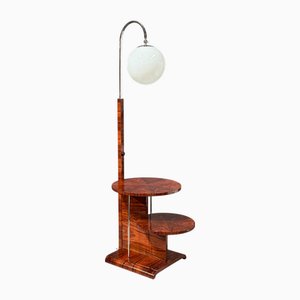 Lampadaire Art Déco en Noyer, 1930s