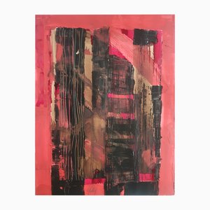 Christian Feltin, Architectural Gesture Against a Blazing Sky, Acrylique