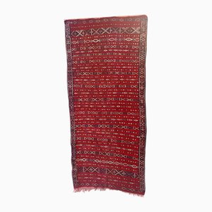 Rechteckiger roter marokkanischer Vintage Wollteppich, 1960er