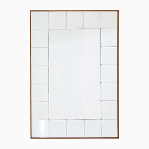 Large Mid-Century Modern Scandinavian Panelled Wall Mirror, 1950